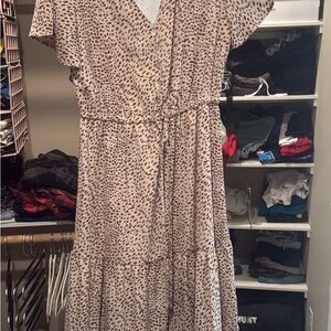 Leopard Print Midi Dress